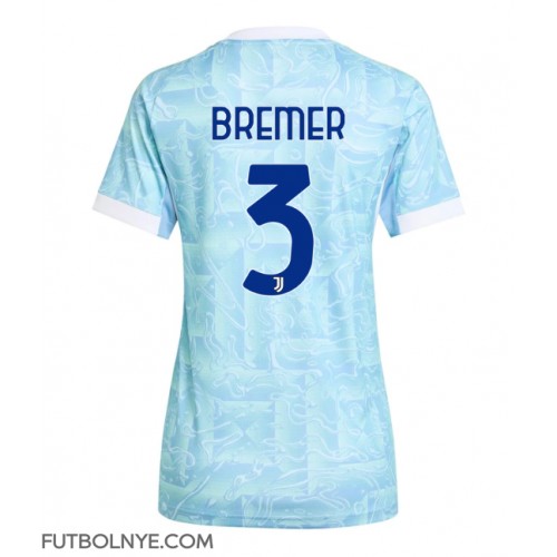 Camiseta Juventus Gleison Bremer #3 Visitante Equipación para mujer 2025-26 manga corta